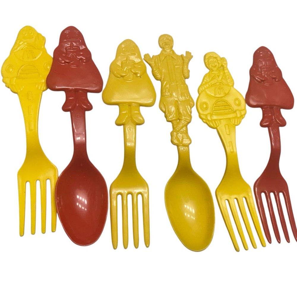 Set Of 6 Ronald McDonald Forks And Spoons Grimace
